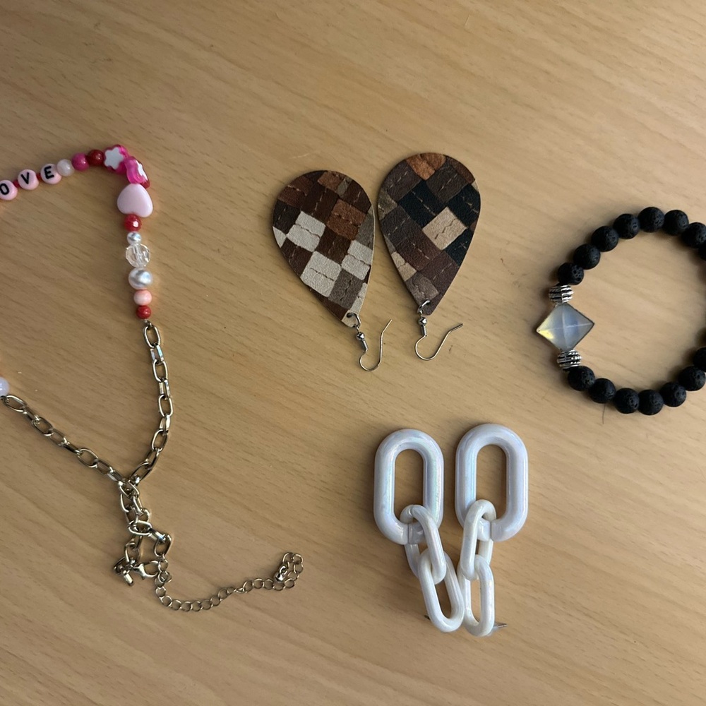 Wooden Teardrop Earrings